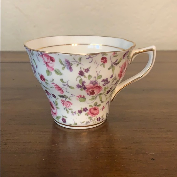 Vintage Rosina Pink Roses Cup and Saucer Set - Picture 7 of 8